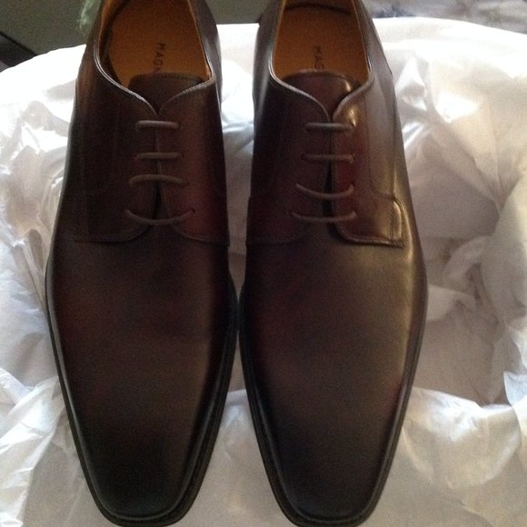 Magnanni Men's Knight Dark Brown Leather Dress Shoes - Size 11 - New in Box